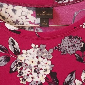 Worthington Floral Career Top